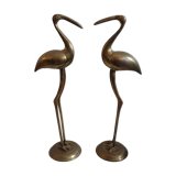 Duo brass herons