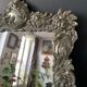 Antique Italian mirror in repoussé silver metal