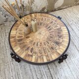 Table basse Herbier ronde Roger Capron
