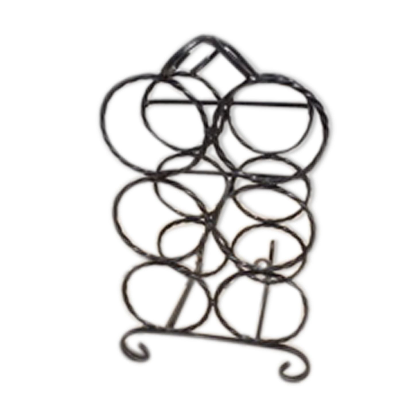 6 wrought iron bottle holder