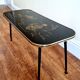 Vintage Retro 1950s/1960s Glass Top Coffee Table With Black Dansette Legs