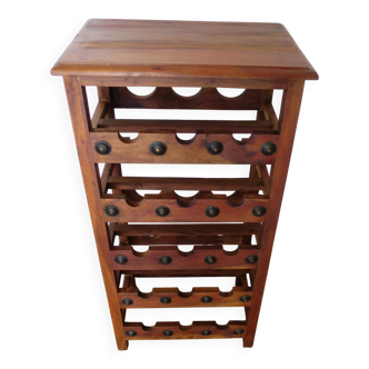 Solid wood wine rack