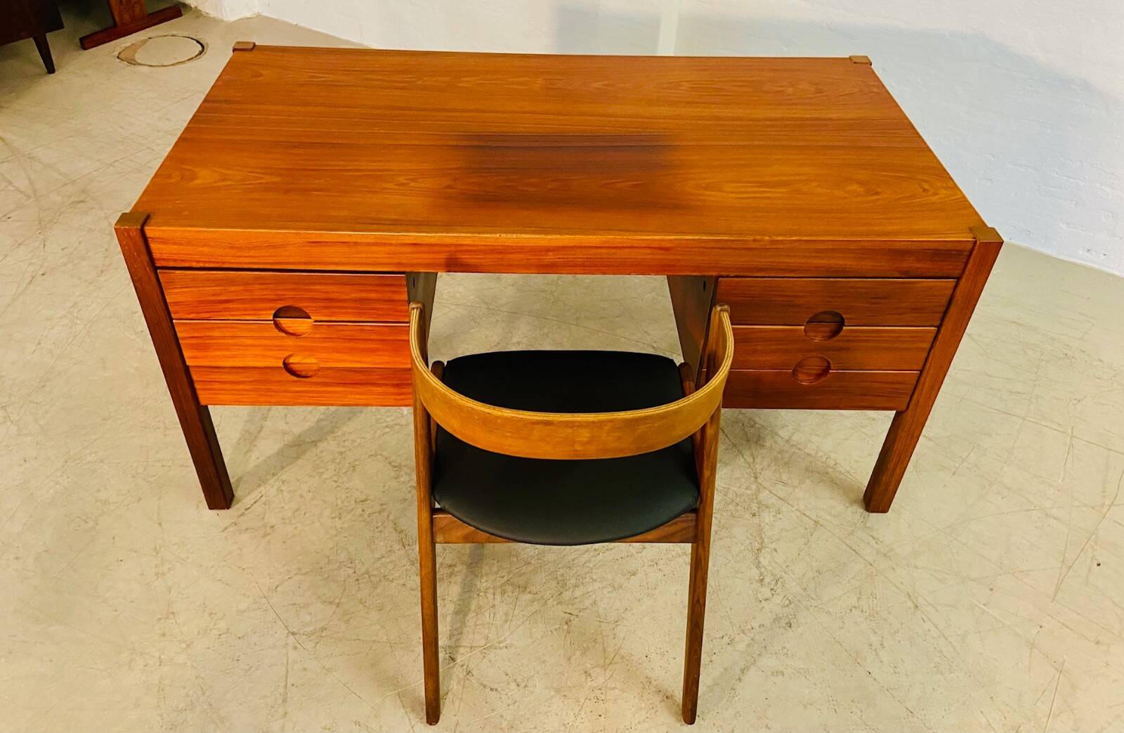 Vintage retro Danish mid-century rosewood desk by Christian Linneberg 1960s
