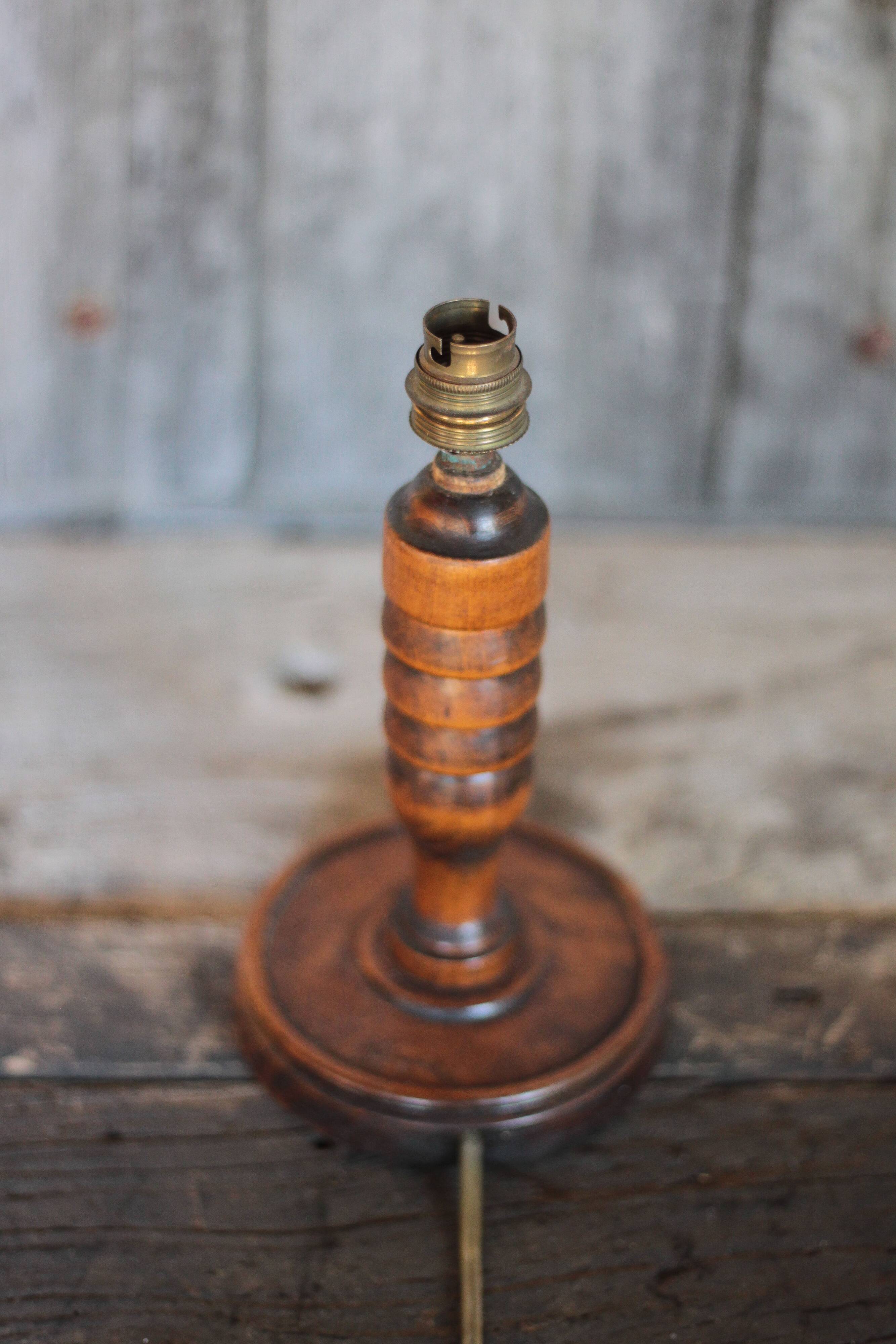 wood lamp, vintage wooden lamp base, table lamp, living room lamp, lamp