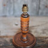 wood lamp, vintage wooden lamp base, table lamp, living room lamp, lamp