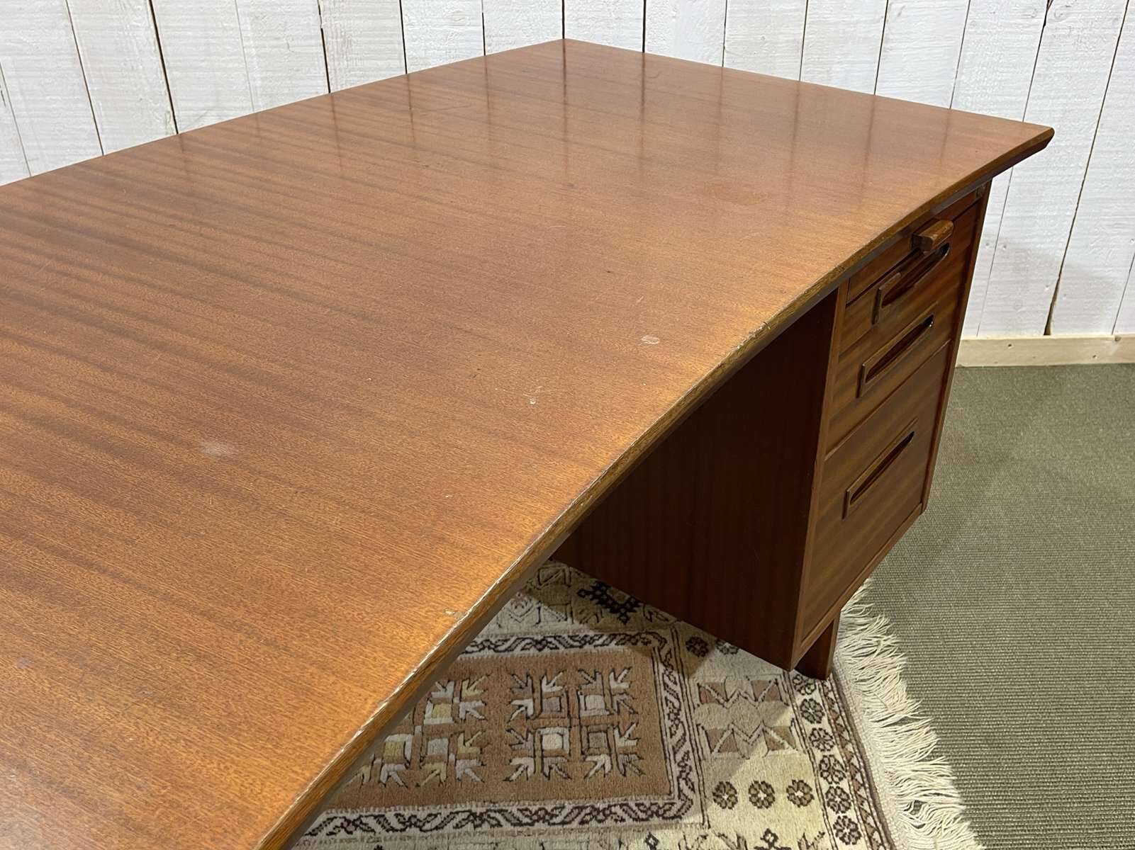 1960s mahogany executive desk - can be dismantled into 3 parts