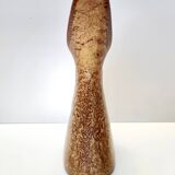 Brown Glazed Ceramic Tulip Vase by Giovanni Bertoncello for Schiavon