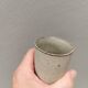 Danish Palshus small ceramic vase, Beige Gray Glaze, 1960s