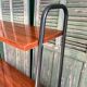 Modernist high buffet in mahogany and metal