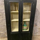 Black patinated vintage library