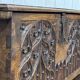 18th-century oak chest with Gothic decoration