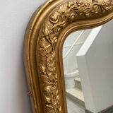 Large gilded patinated trumeau mirror