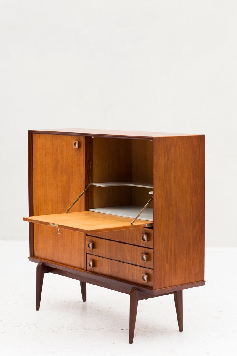 Cabinet de bar par Oswald Vermaercke pour V-form, Belgique, années 1960