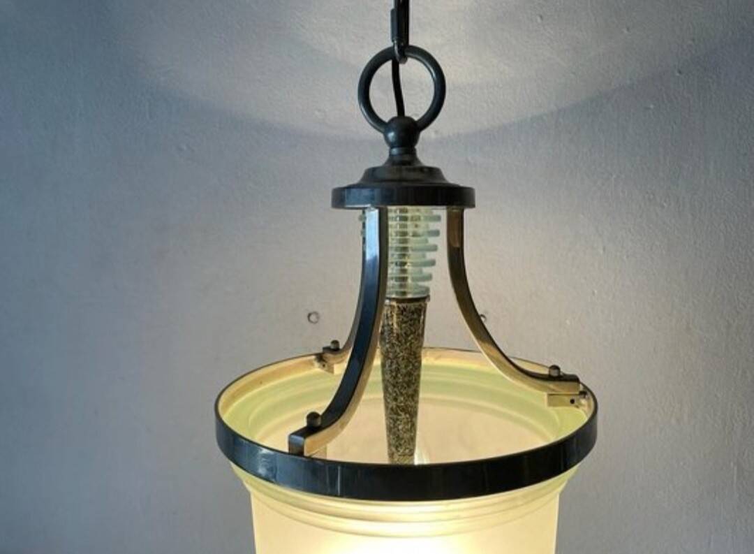 Two Art Deco chandeliers from the 1940s