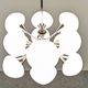 Sputnik chandelier with 12 frosted glass lights, Italy circa 1970.