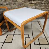 Set of Wilkhahn bentwood armchairs and tables, vintage 1980s