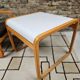 Lot Fauteuil et table Wilkhahn bois courbé 1980 vintage