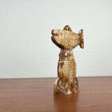 Decorative fish holder in studio pottery by Haico Nitzsche for Søholm, 1960s.