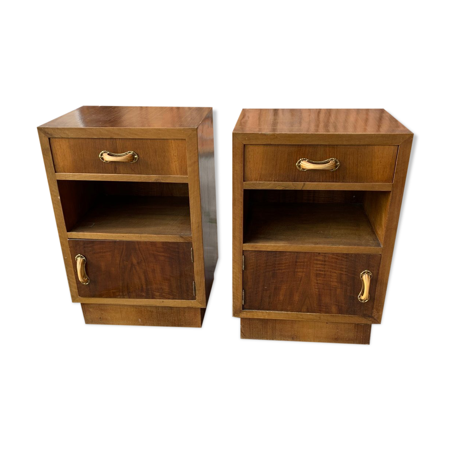 Art Deco Italian Nightstands, 1930s, Set of 2