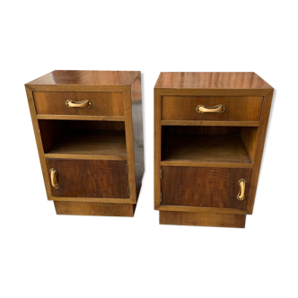 Art Deco Italian Nightstands, 1930s, Set of 2