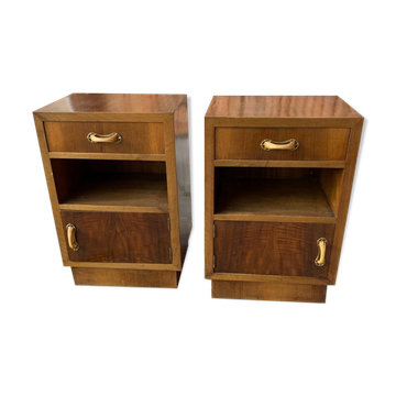 Art Deco Italian Nightstands, 1930s, Set of 2