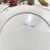 2 assiettes st clement luneville xixème  motif fleuris