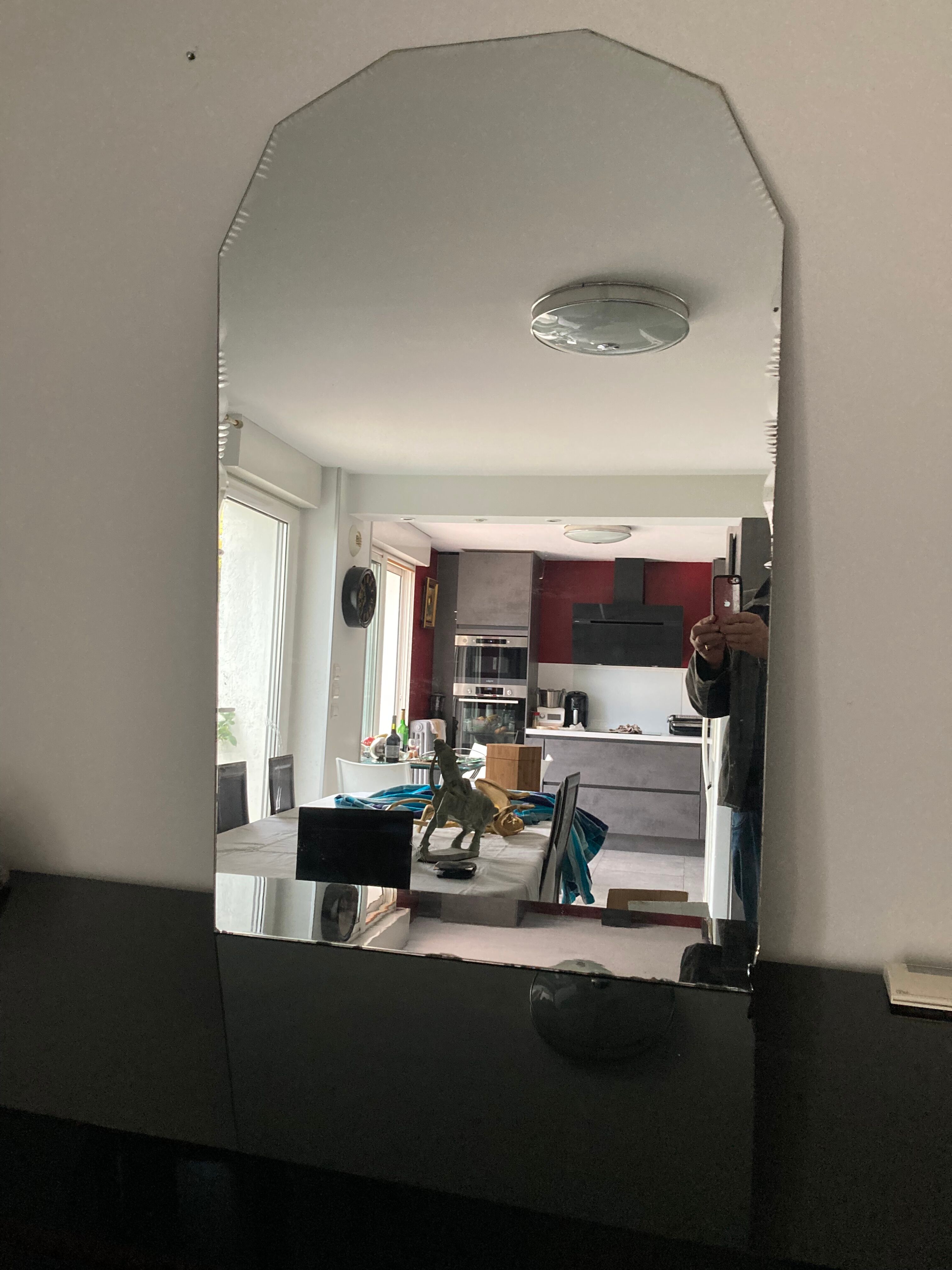 Modern beveled mirror 120x75cm