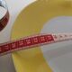 round yellow and white Limoges porcelain serving dish