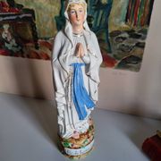 Religious Statuette of Our Lady of Lourdes, Saint Virgin Mary