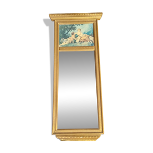 miroir trumeau bois doré