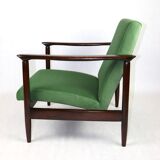 Light Green Velvet GFM-142 Armchair by Edmund Homa, 1970s