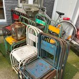 Chaise métallique vintage