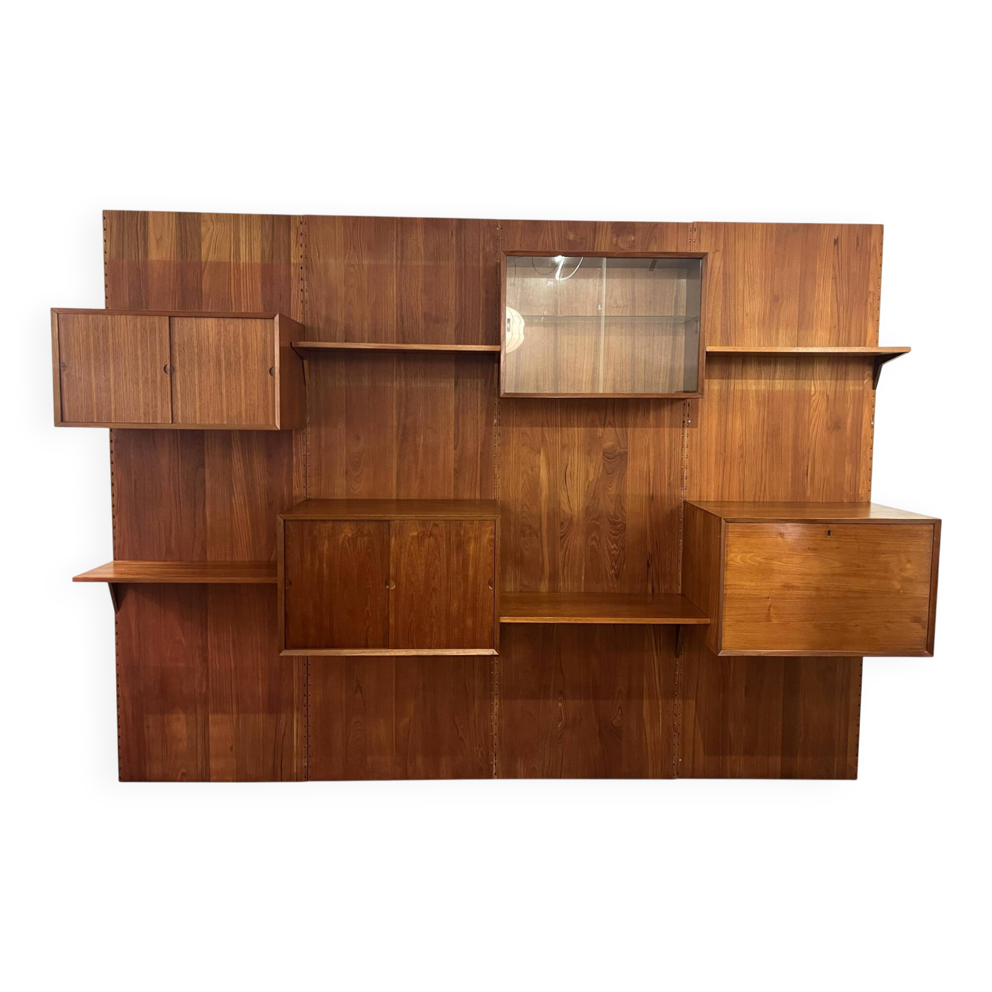 Modular wall shelf by Poul Cadovius, Teak, 1960s