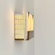 Vintage wall light, chrome metal and frosted glass, France, 1940.
