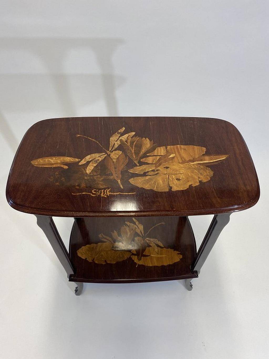 Art Nouveau side table by Emille Gallé