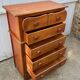 Meuble de métier de rangement commode haute en bois blanc 1950