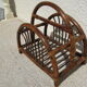 Rattan magazine holder, bamboo and wicker