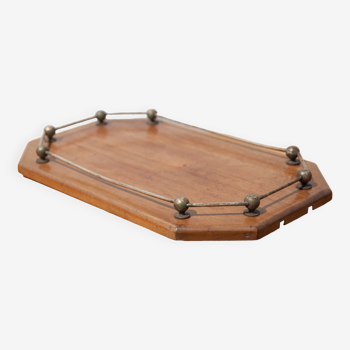 Vintage wooden tray, centerpiece, serving tray