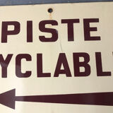 Enamelled plaque bike path