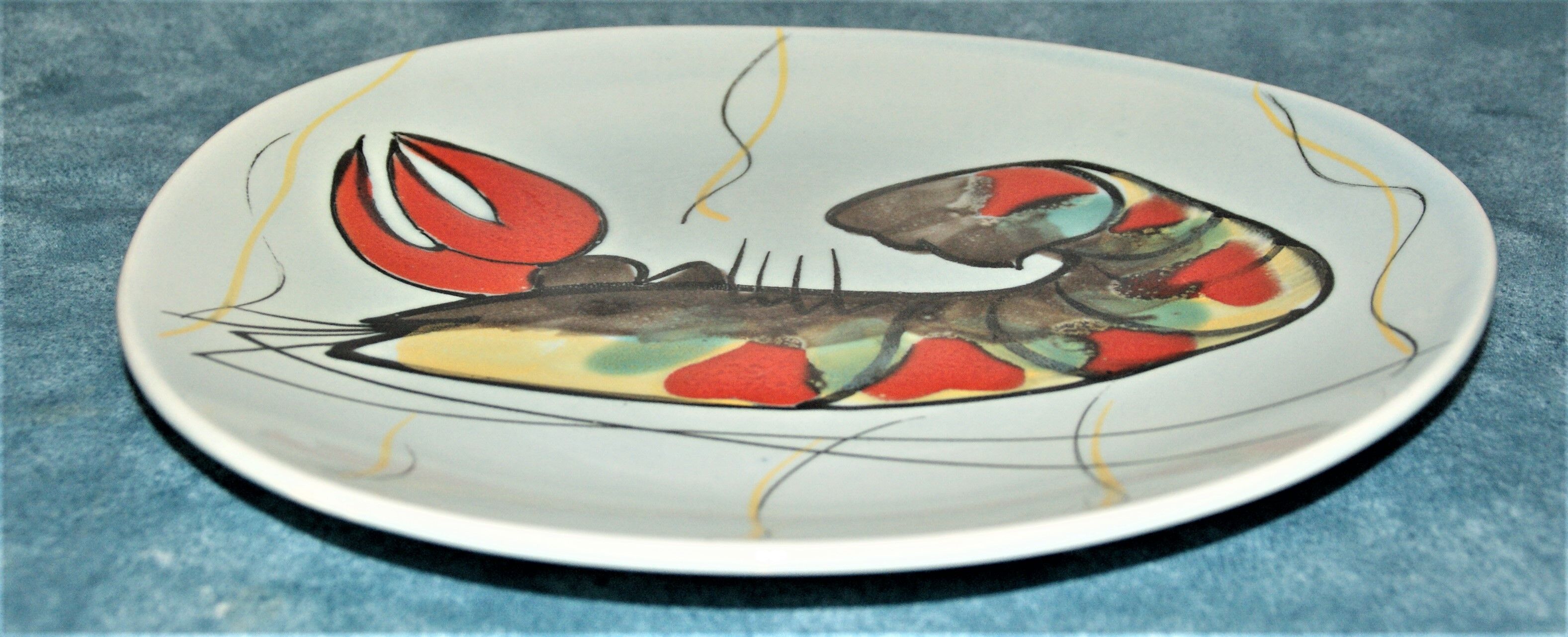 M.B.F.A Pornic - Large plate decorated with lobster