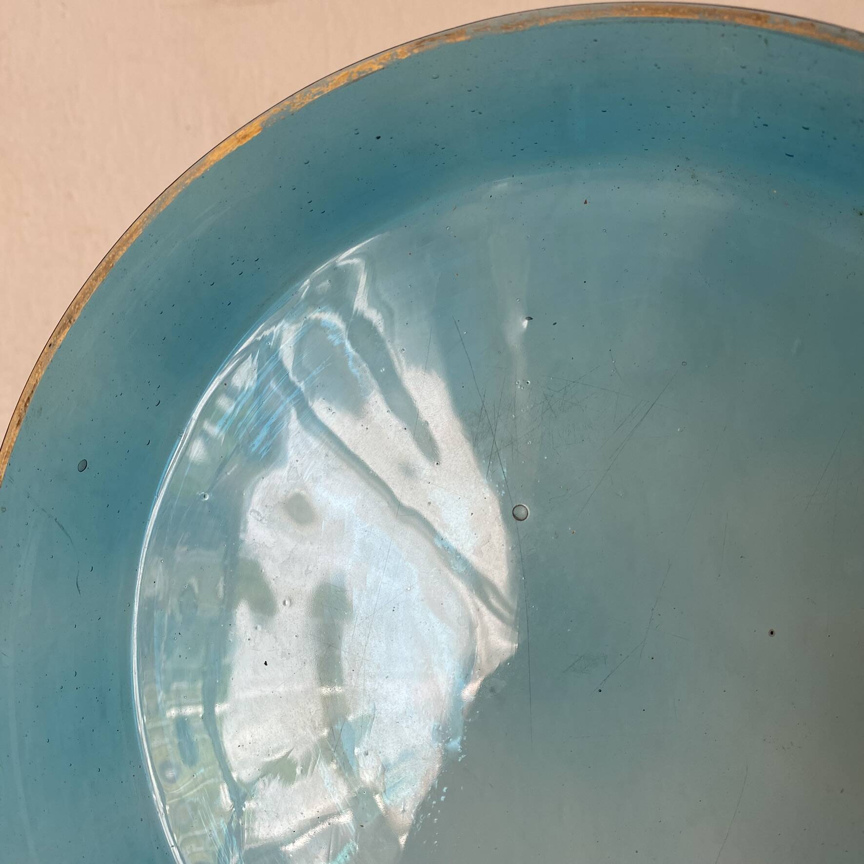 Antique glass jug and tray