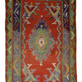 Authentic Vintage Turkish Kilims & Handwoven Rugs – Unique Home Decor Pieces 195x 295 cm