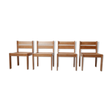 Pine swedish set of dining chairs