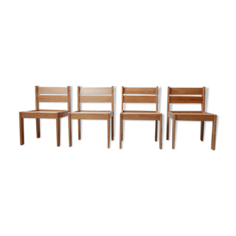 Pine swedish set of dining chairs