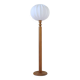 Modern sculptural Scandinavian floor lamp in pine by Uno Kristiansson, Sweden, 1970s.