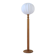 Modern sculptural Scandinavian floor lamp in pine by Uno Kristiansson, Sweden, 1970s.