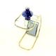 Table d'appoint en laiton et verre, Italie, 1970