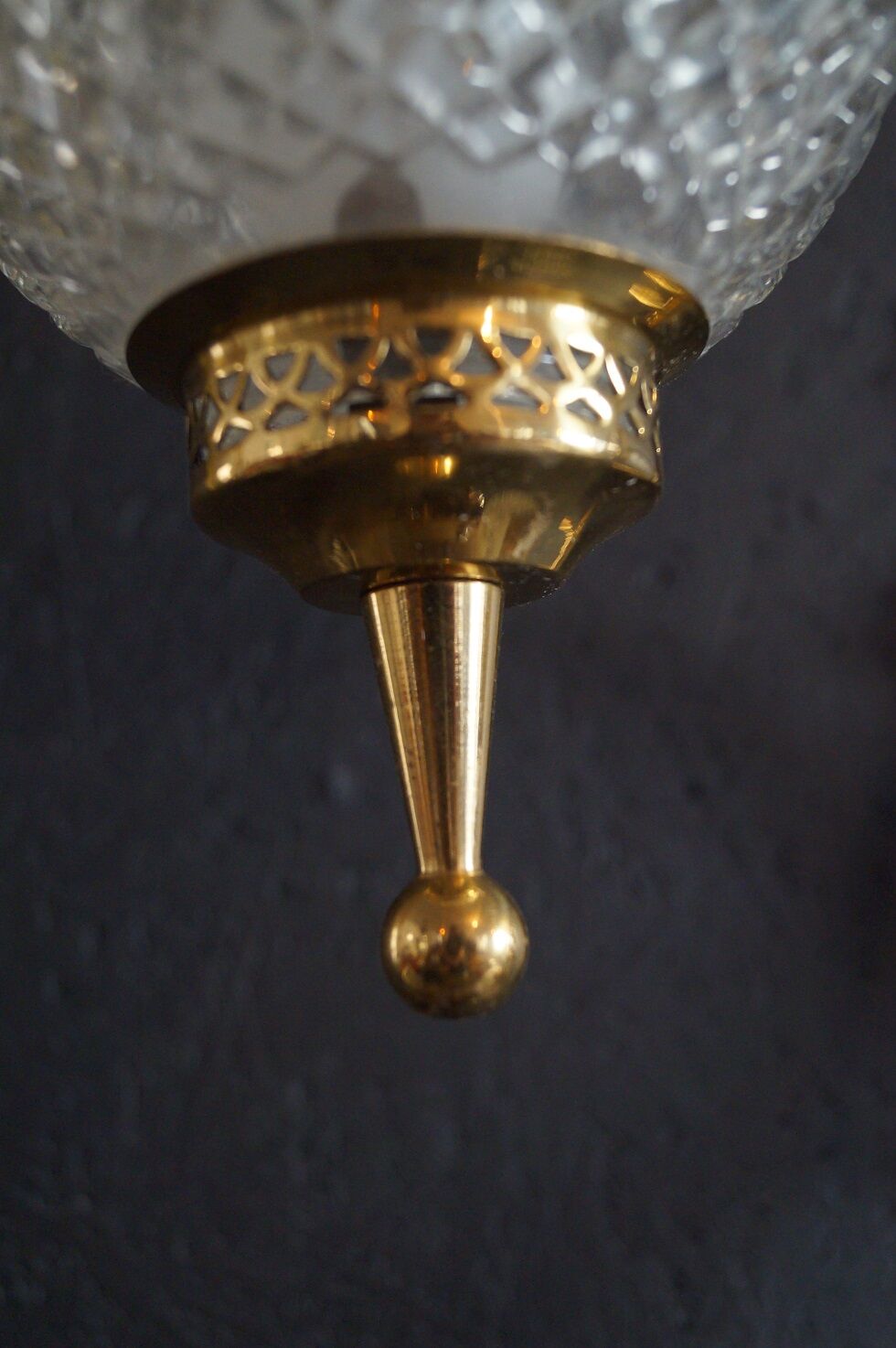 Pair of 1960 brass wall lamp