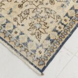 6x10 Navy Blue Turkish Vintage Rug, 193x315Cm