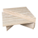Up & Up large Italian Brutalist travertine coffee table, two-piece geometric mod
